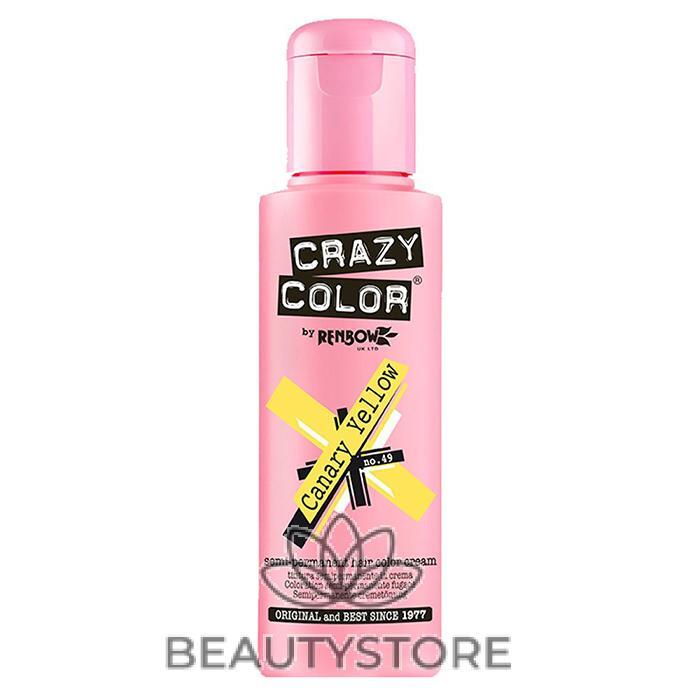 CRAZY COLOR SEMI-PERMANENT HAIR COLOR CREAM CANARY YELLOW 49