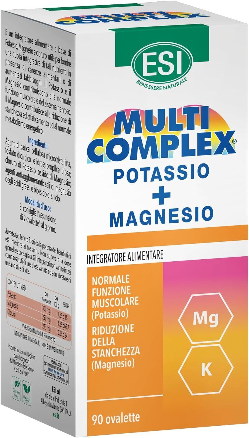ESI - Multicomplex Potassio + Magnesio, Integratore Alimentare Multiminerale,...
