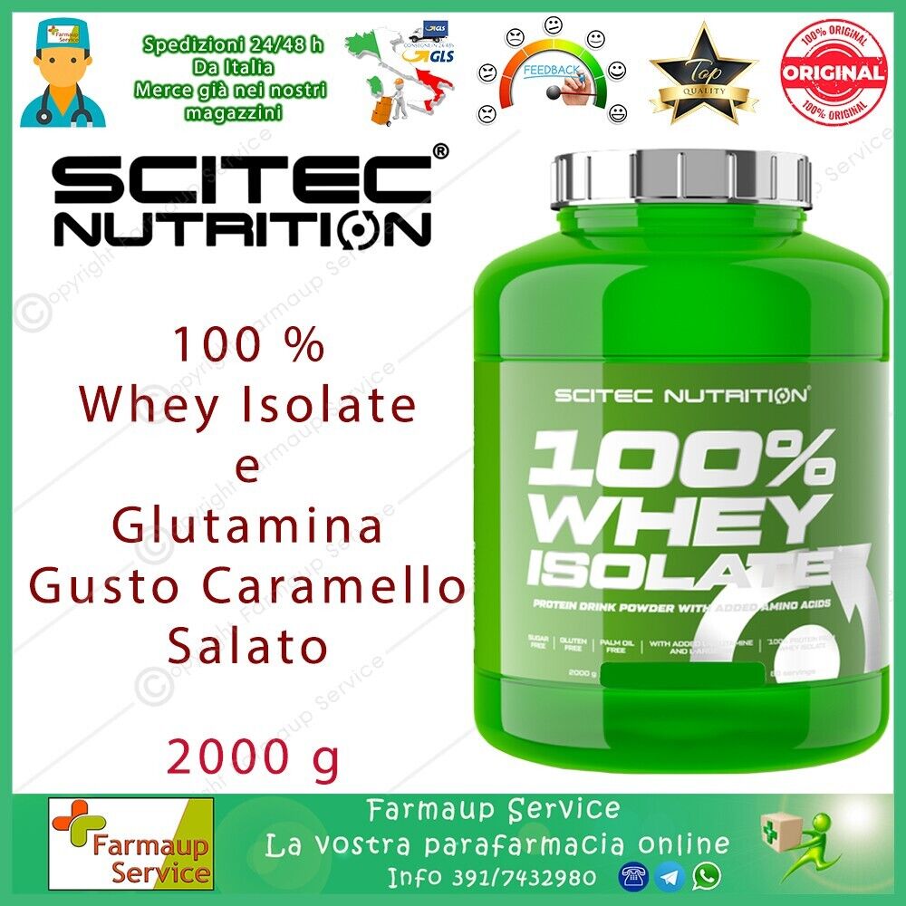 Scitec Nutrition 100% Whey Isolate 2000 gr 2 kg Proteine Siero Del Latte Pure