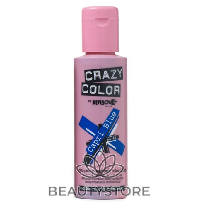 CRAZY COLOR SEMI-PERMANENT HAIR COLOR CREAM CAPRI BLUE 44