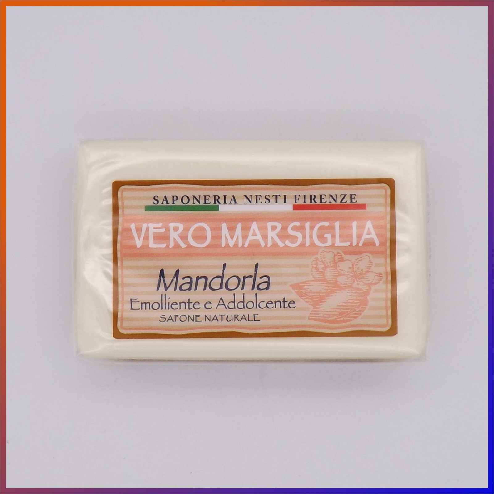 Saponetta profumata Vero Marsiglia Vegetale Mandorla 150 g Saponeria Nesti Dante