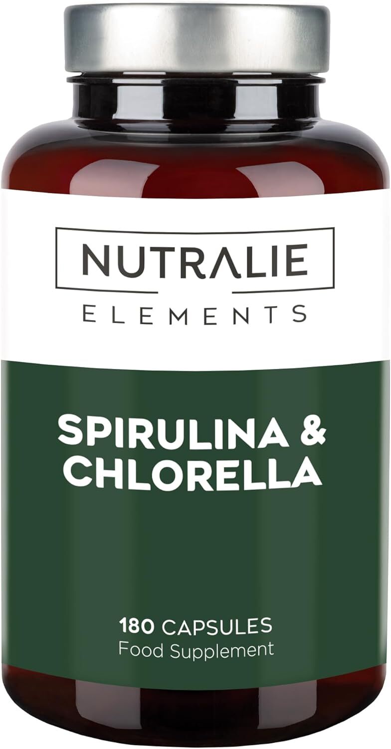 SPIRULINA & CLORELLA 1800mg - Detox, Energia, Forza & Effetto Sazietà - Alga...