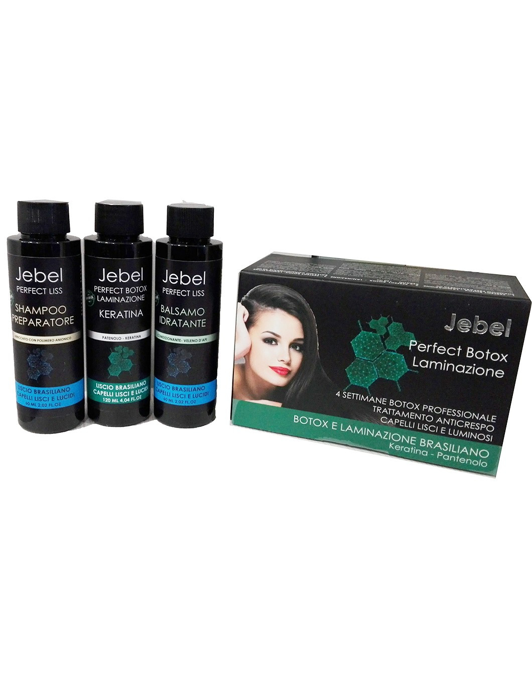 Botox Laminazione Kit Jebel 4 Settimane, Keratina E Pantenolo, Capelli Luminosi.