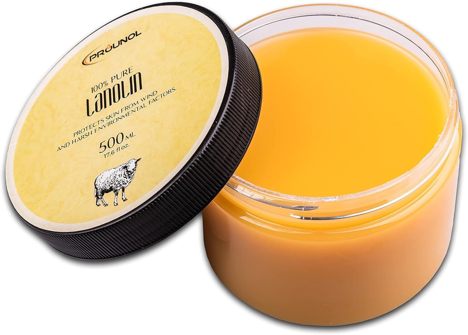 PROUNOL Lanolina Pura lanolin anidra 500 ml 100% naturale crema per pelle mol...