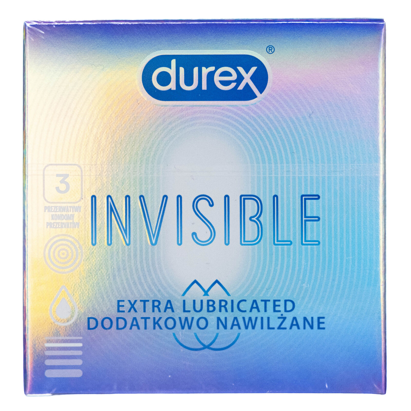 Preservativi Durex Invisible (extra inumiditi), 3 pezzi