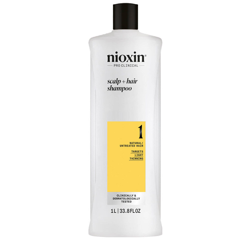 Nioxin Sistema 1 Scalp + Hair Shampoo 1000ml - shampoo capelli naturali diradati