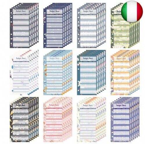 Budget Fogli A6 Tedesco, 72 fogli di budget fogli di budget organizer budget