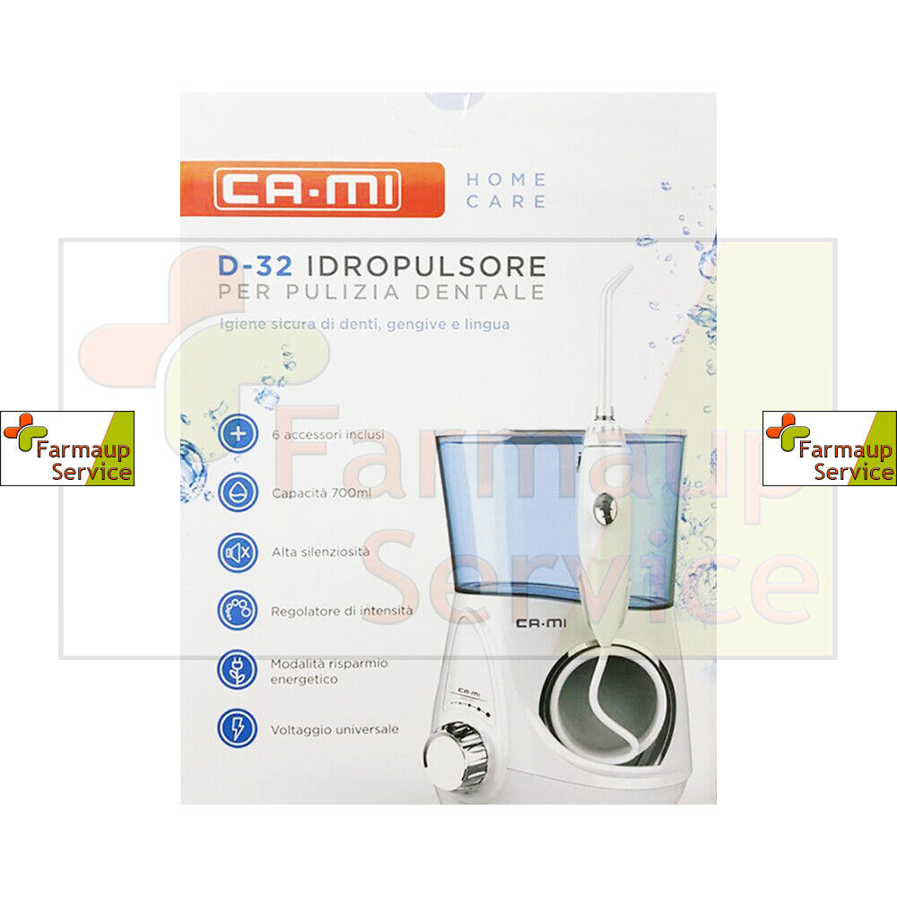 Cami D-32 Idropulsore Pulizia Dentale 6 Accessori Inclusi Denti Gengive Lingua