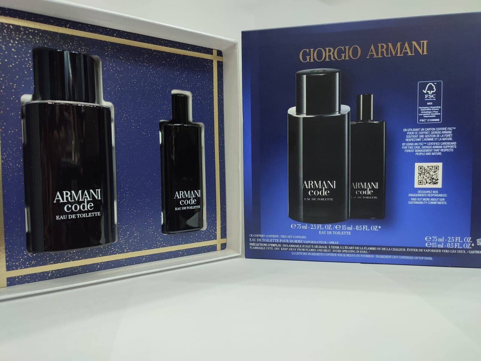 Armani Code Eau de Toilette 75ml+15ml Spray Giorgio Armani