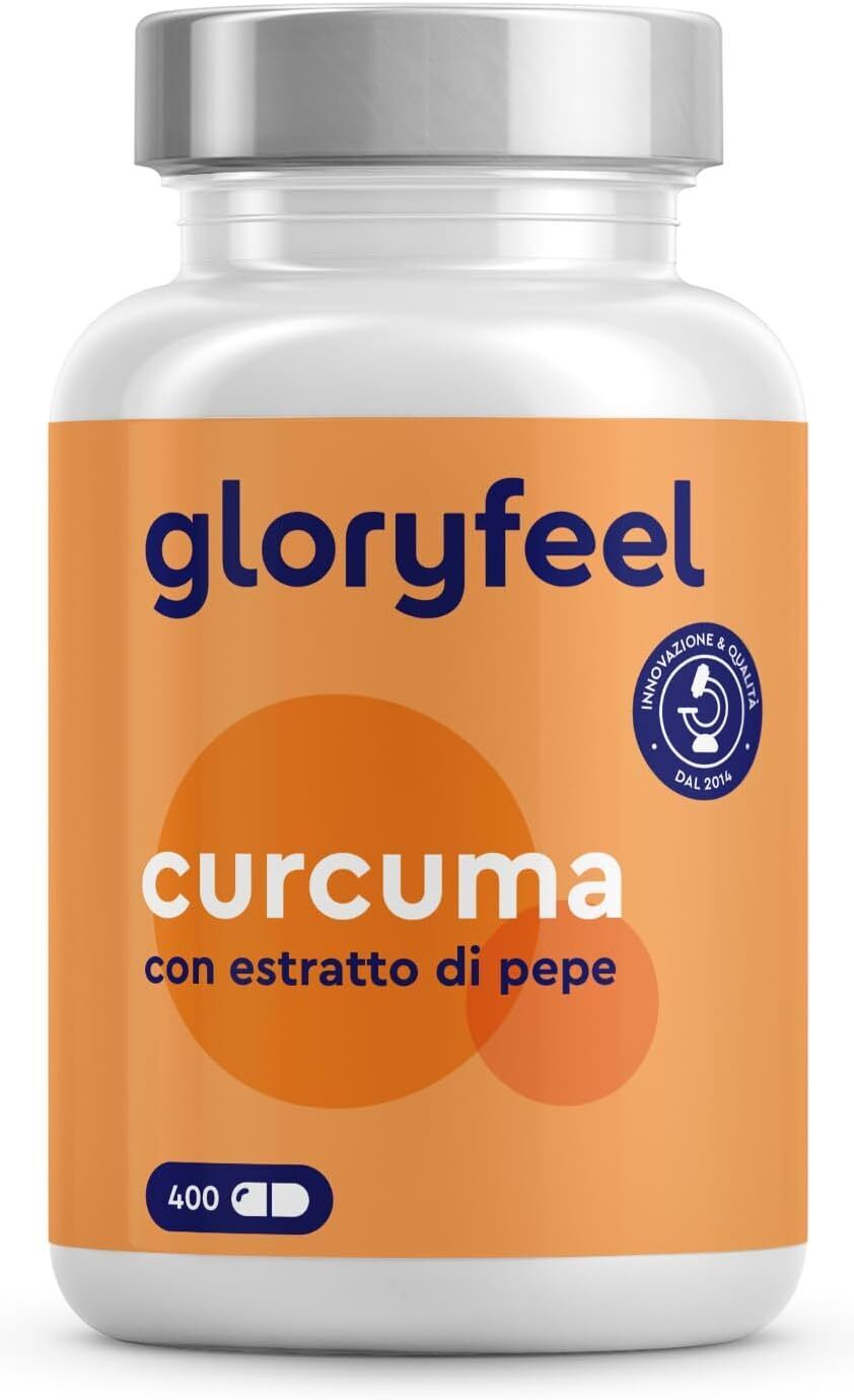Integratore Curcuma Piperina Plus Antinfiammatorio Dolori Mestruali 400 Capsule