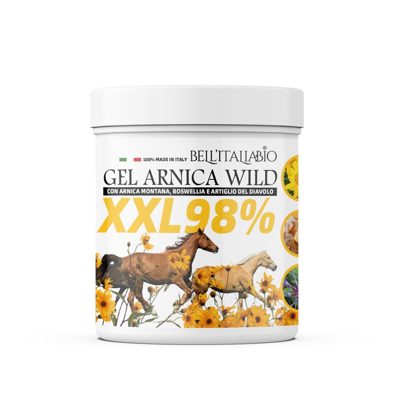 GEL ARNICA WILD XXL 98% Arnica Per Cavalli Uso Umano Dolori Muscolari Articolari