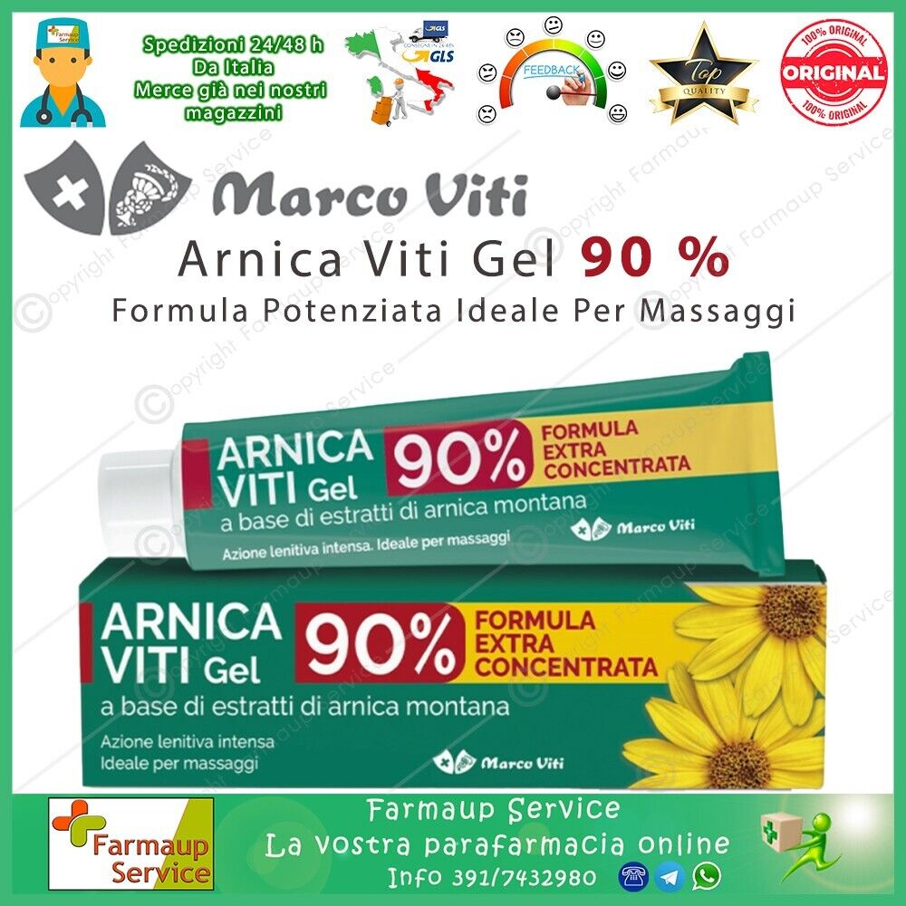 Marco Viti Arnica Viti Gel Forte Massaggi 90 % Formula Potenziata Forte