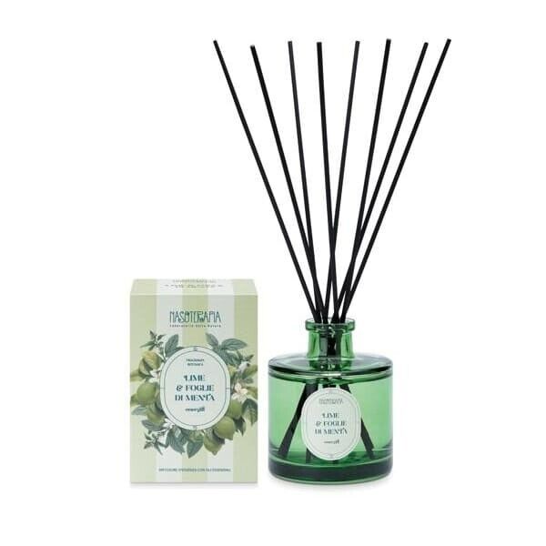Nasoterapia Lime e Foglie di Menta Diffusore Ambiente con Bastoncini 200ml