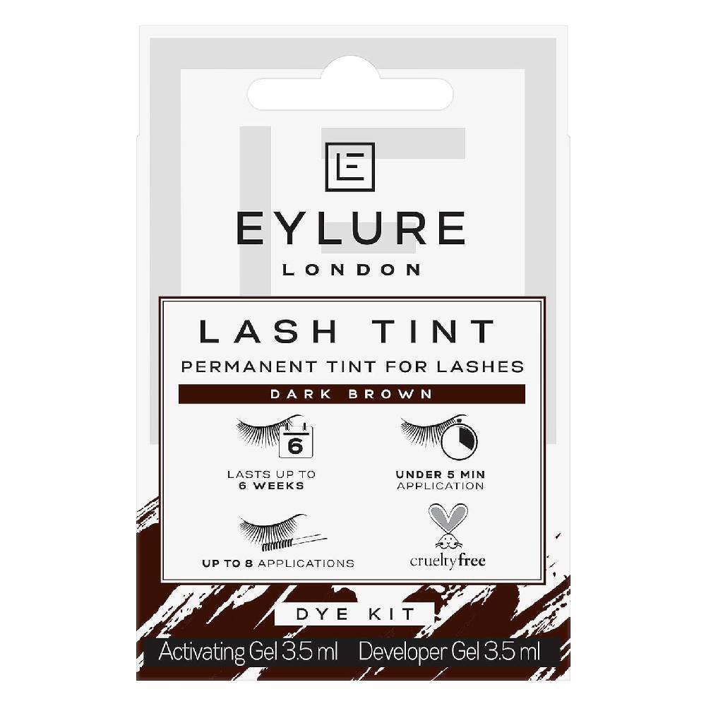 Eylure Lash Tint Permanente Tinta Ciglia Dark Brown Kit Marrone Scuro