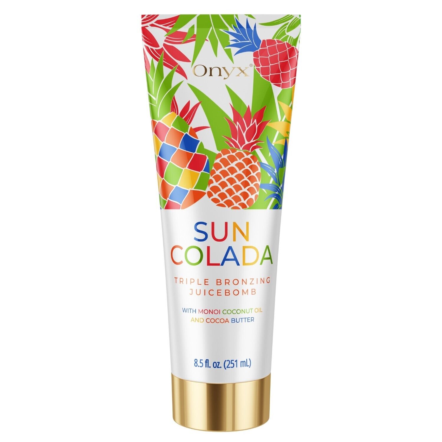 Onyx Suncolada Tripla crema solarium con la formula Happy Skin
