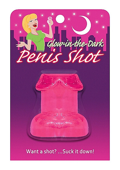 Bicchiere Glow in the Dark Penis Shot Pink