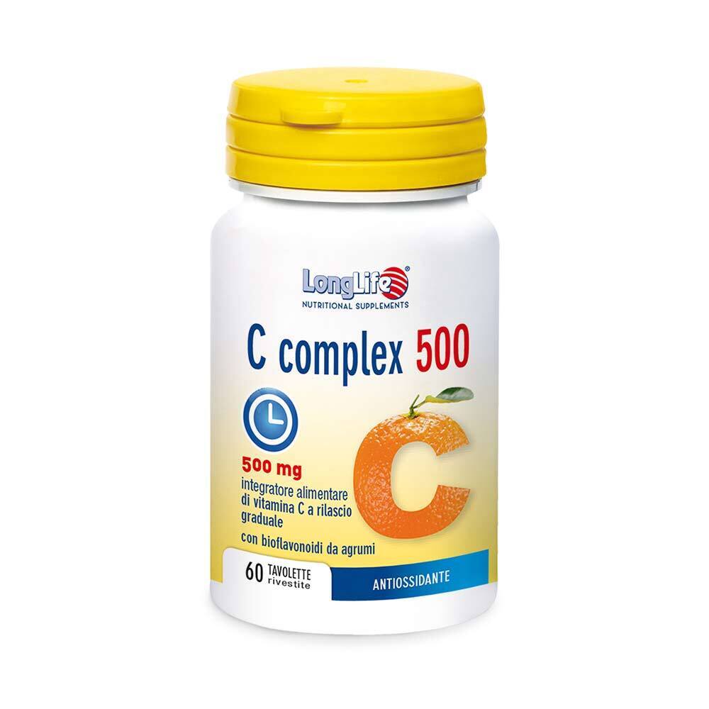 LongLife C Complex 500 Integratore Vitamina C Rilascio Graduale, 60 Tavolette