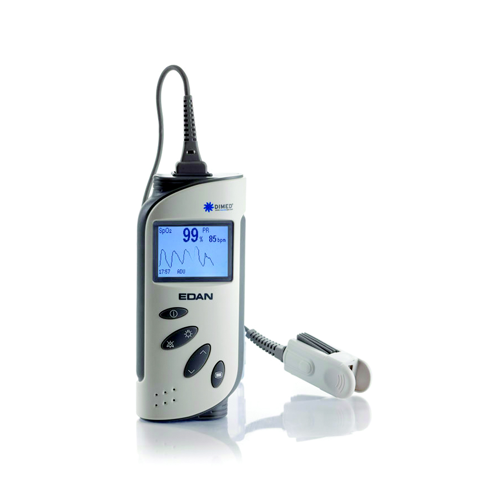 Dimed Pulsiossimetro saturimetro palmare Lcd Con Allarmi H100b Bianco