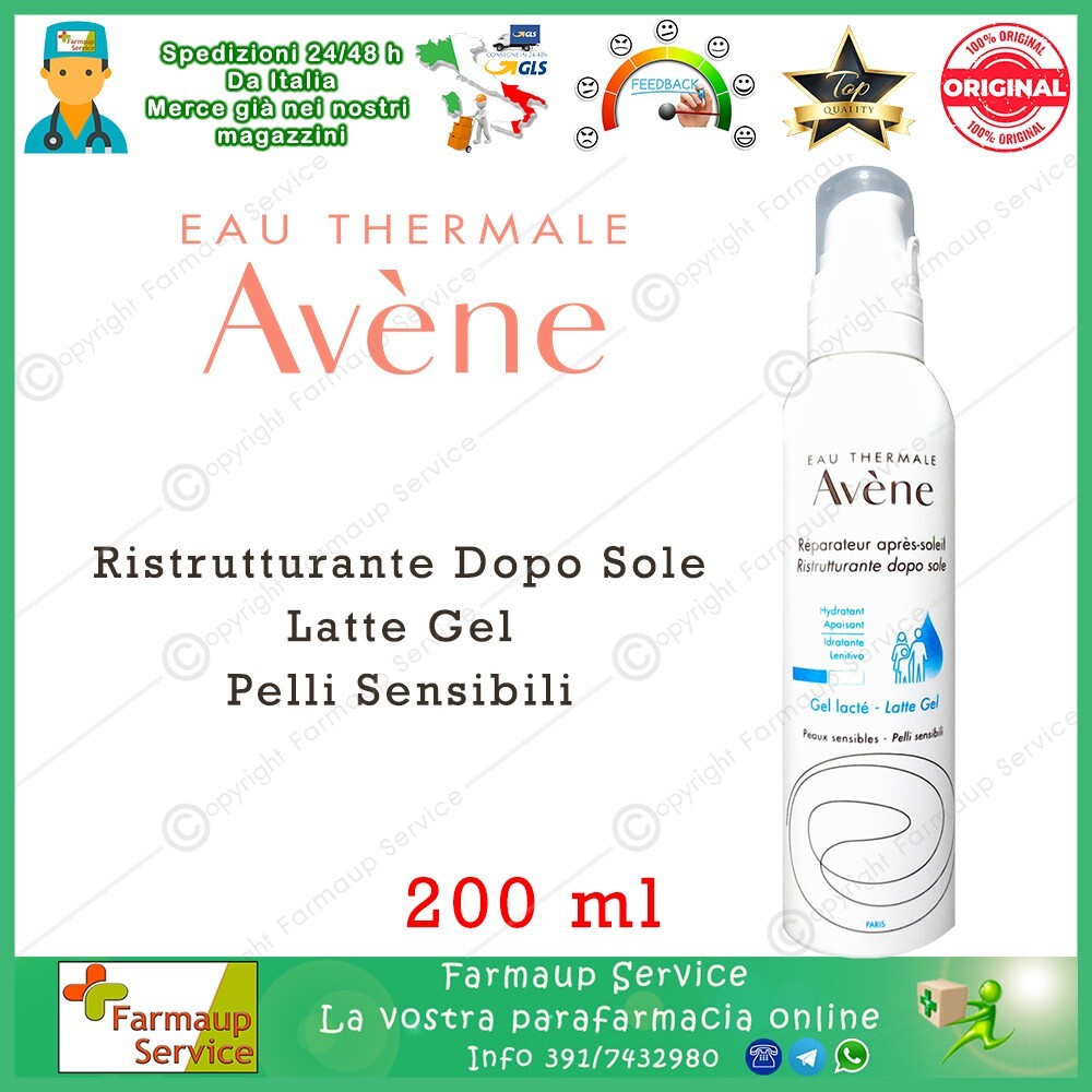 Eau Thermale Avène Ristrutturante Dopo Sole Latte Gel 200 ml Avene