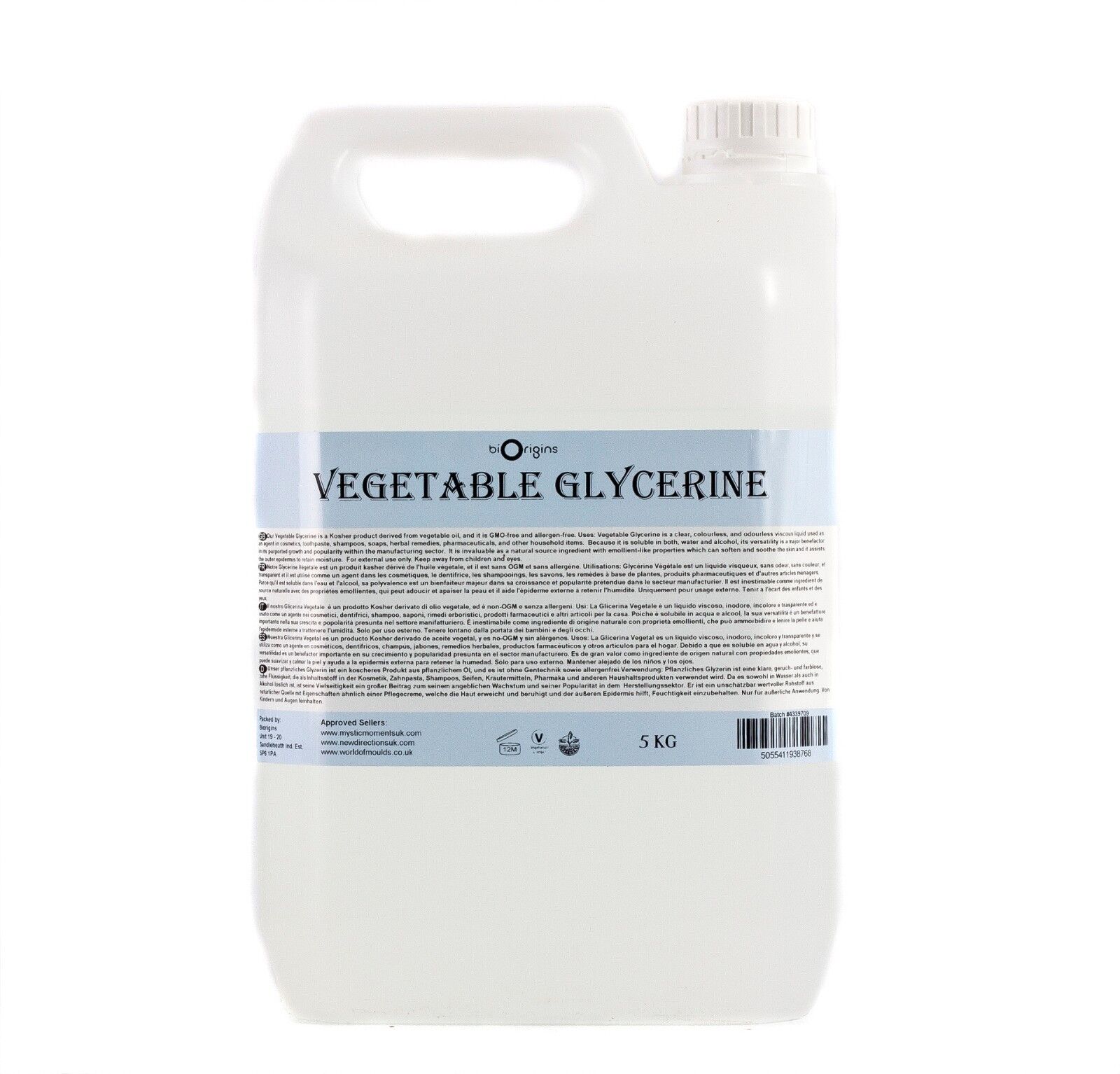Glicerina Vegetale Liquida - 5Kg