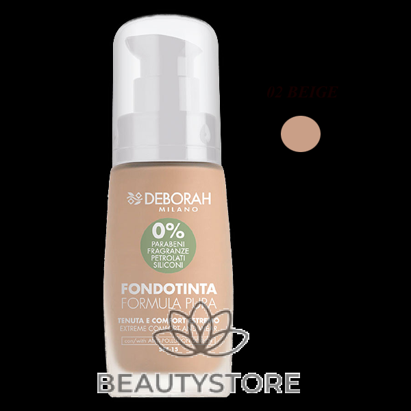 DEBORAH FONDOTINTA FORMULA PURA 02 BEIGE