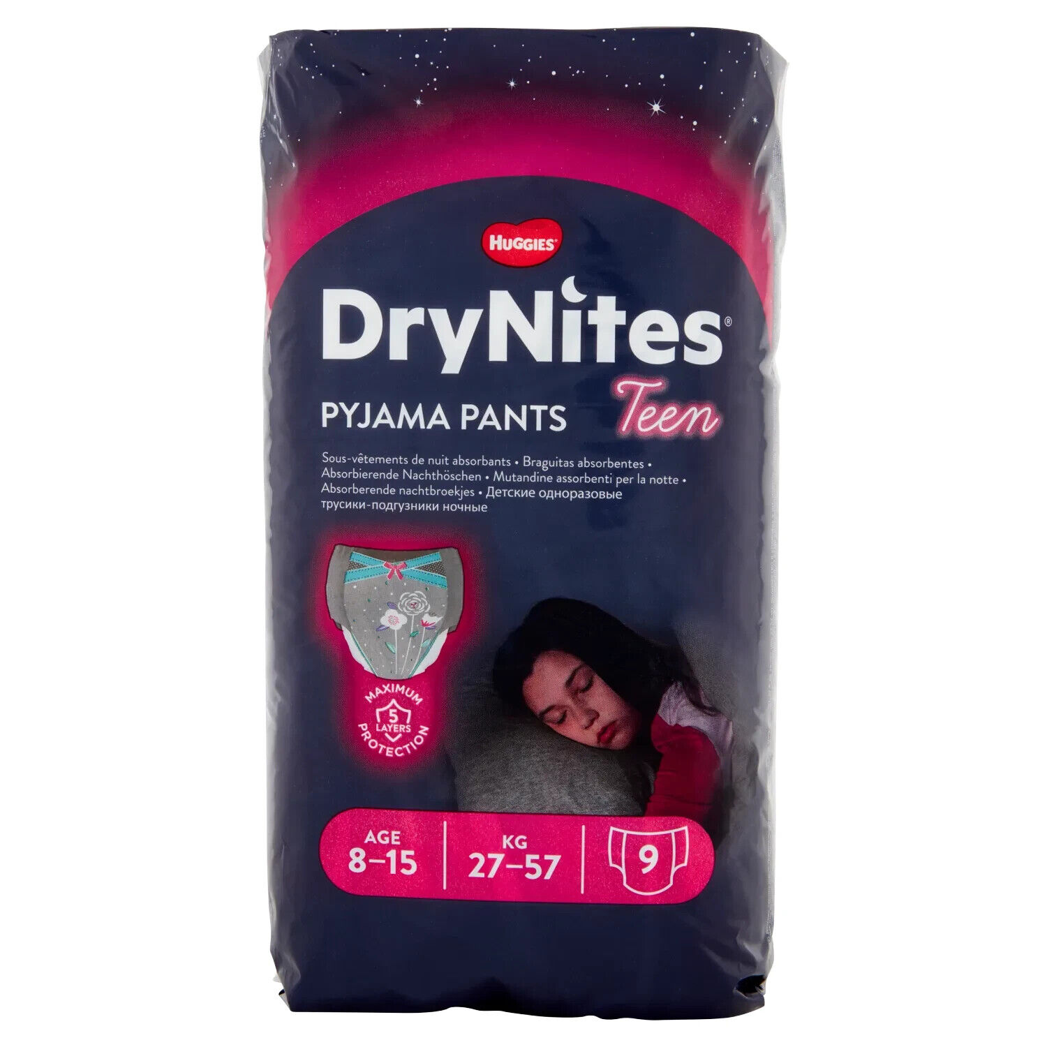 Huggies Drynites 8/15 Anni Girl 9pz