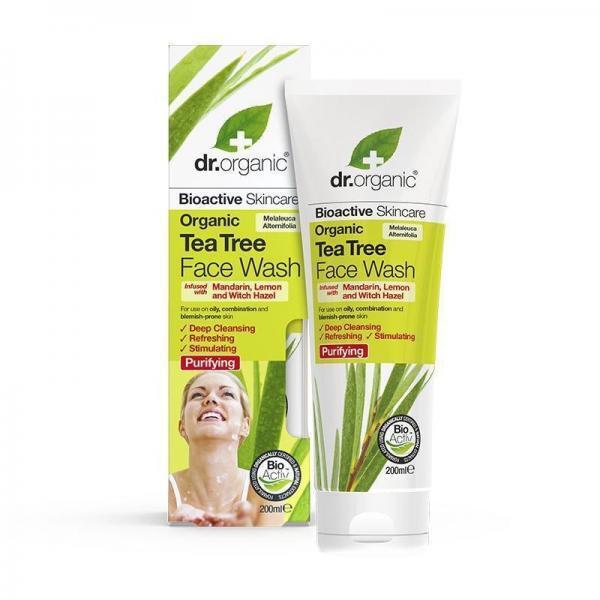 Dr Organic Tea Tree Face Wash 200ml