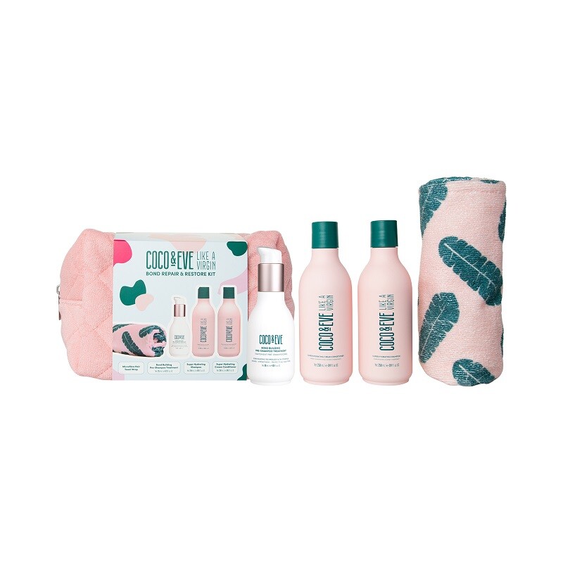 COCO & EVE Set Like A Virgin Bond Repair & Restore Pre Shmpoo 125ml +  Shampoo