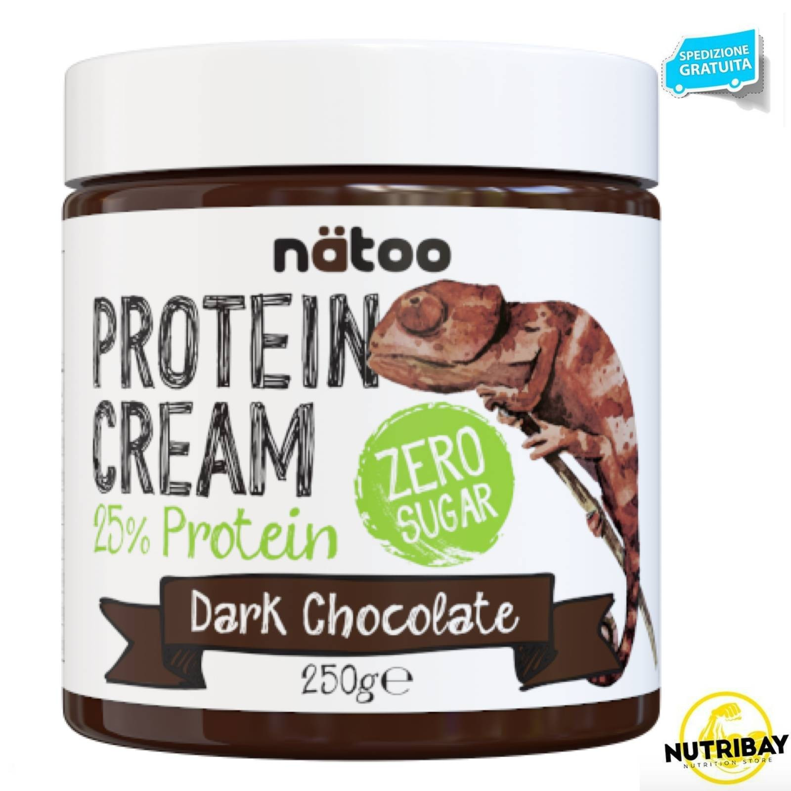NATOO PROTEIN CREAM DARK CHOCOLATE - 250 gr CREMA SPALMABILE PROTEICA