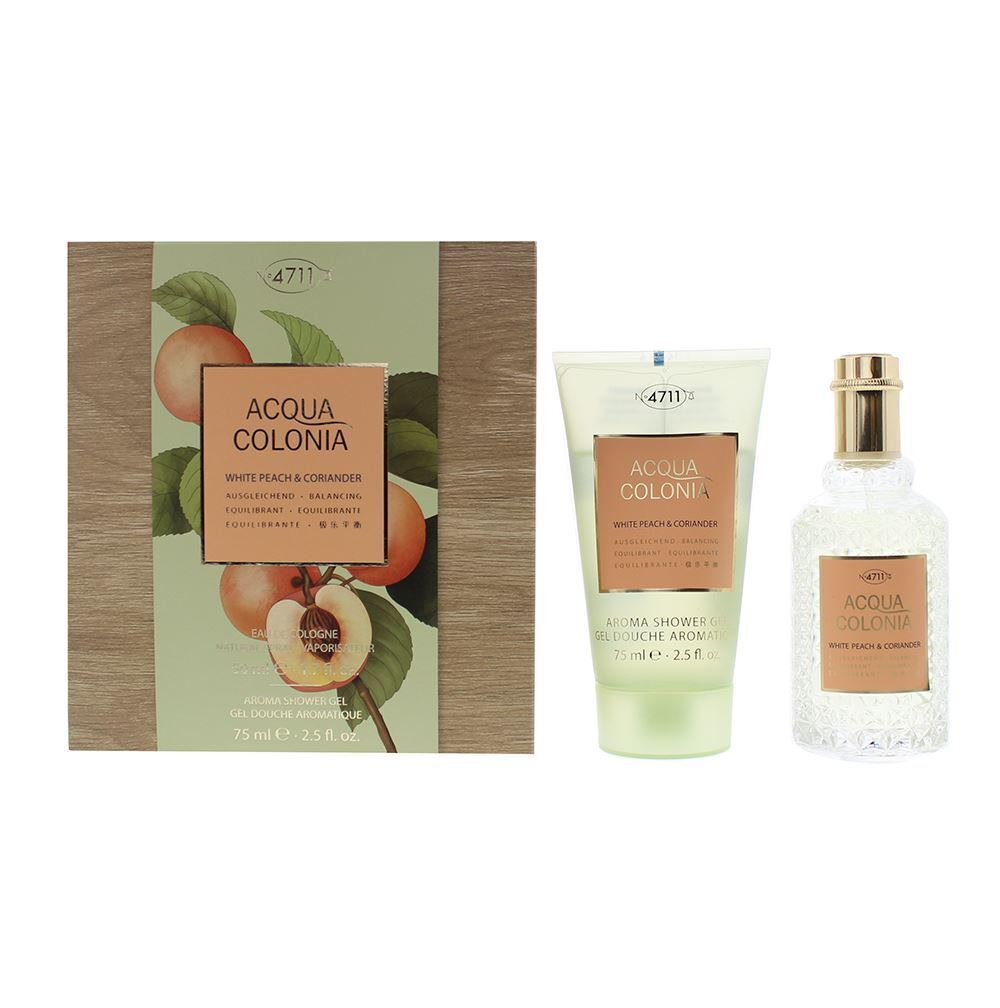 4711 Acqua Colonia White Peach Coriander Gift Set EDC 50ml - Shower Gel 75ml