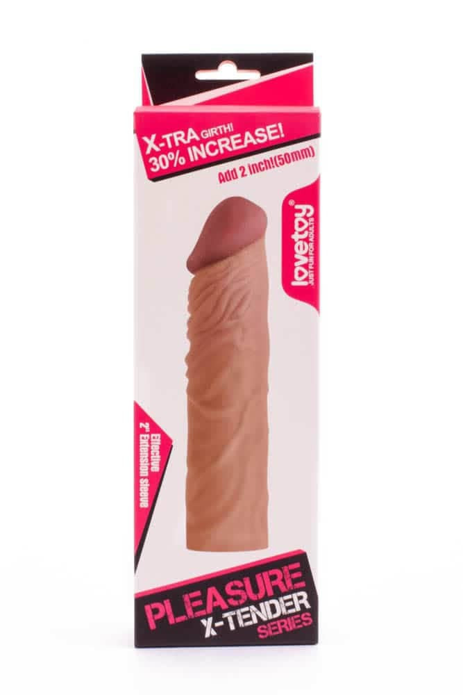GUAINA FALLICA PROLUNGA PENE PER UOMO IN SILICONE REALISTICA CON VENE SEX TOY