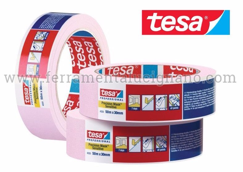 NASTRO MASCHERA TESA SENSITIVE ROSA MM.25 X 50 PER MASCHERATURA DI PRECISIONE