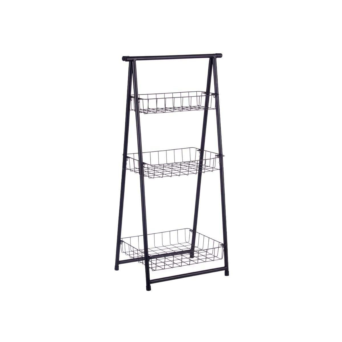 Scaffale Kinvara CN-W2672C-A Nero Ferro 44 x 31 x 90 cm