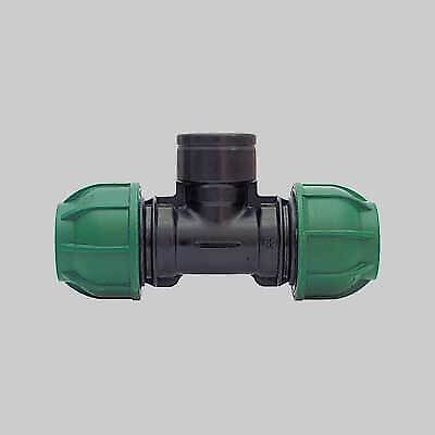Tee a 90&deg; a stringere con derivazione fil. femmina diametro mm 20x1/2 pol...