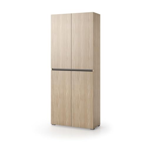 Trentiner Online Food Store Mobile Multiuso Con 4 Ante Con Maniglia A Gola E 7 Ripiani Interni Regolabili In Altezza Color Olmo 195X80X42 Cm