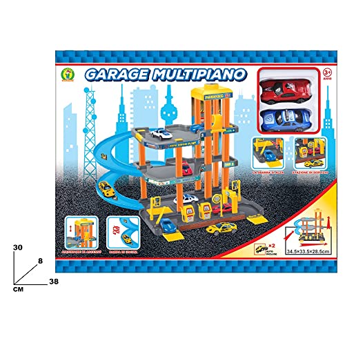 Mazzeo Giocattoli Playset Parcheggio Multipiano Con Macchinine, Età 3+