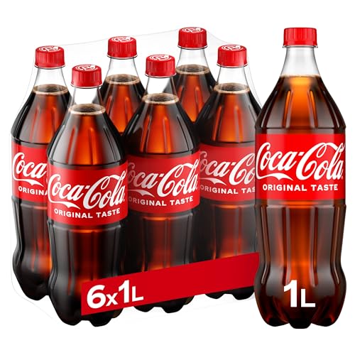 Coca-Cola Original Taste – 6 Bottiglie Da 1 L, Tutto Il Gusto Originale Di Coca-Cola In Bottiglia Pet 100% Riciclabile, Bevanda Analcolica