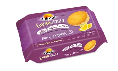 Céréal Tortine Al Limone Buonisenza, Merendine Senza Glutine E Lattosio, Senza Zuccheri Aggiunti, 160 G