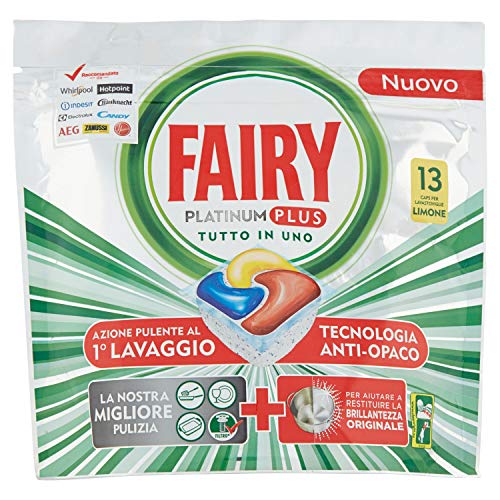 Fairy Platinum Plus Tutto In Uno Caps Per Lavastoviglie, 13 Capsule