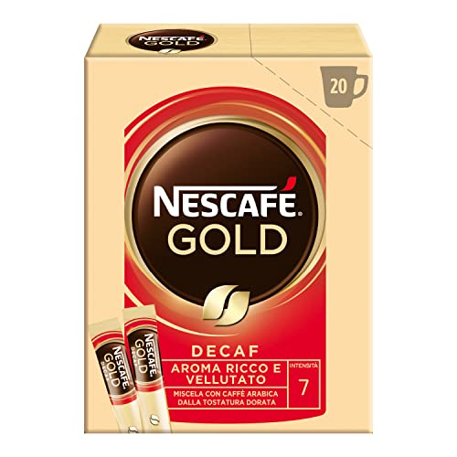 Nescafé Gold Decaf Caffè Solubile Decaffeinato, 20 Bustine 34G