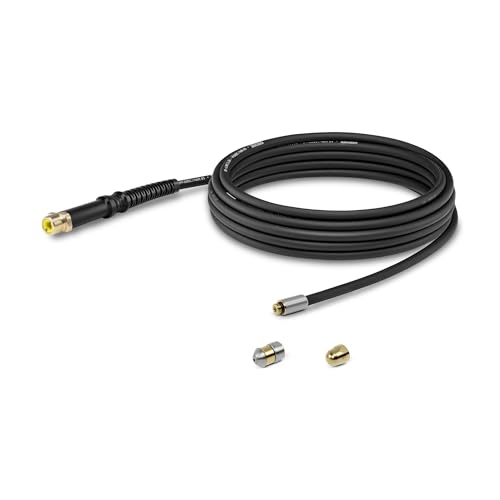 Kärcher Kit Di Pulizia Tubi Pc 7.5 Per Idropulitrice (Lunghezza: 7,5 M), Effetto Pulizia A 360° Grazie All'Ugello Rotante In Ottone E Acciaio Inossida