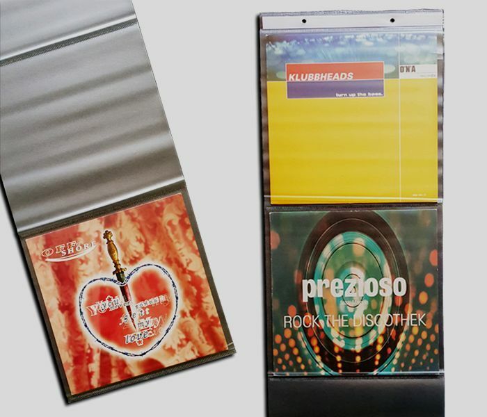ESPOSITORE TRASPARENTE DA PARETE per 5 DISCHI LP 33 giri fiera mercatino negozio