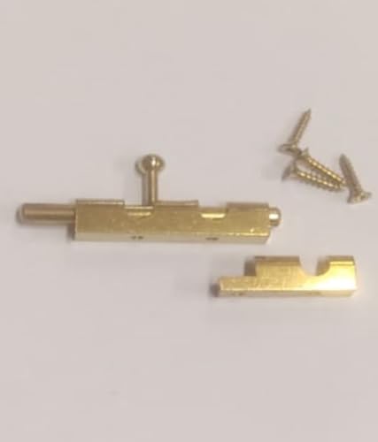Catenacciolo A Cannone Per Porte - In Ottone Lucido 80Mm - Con Viti