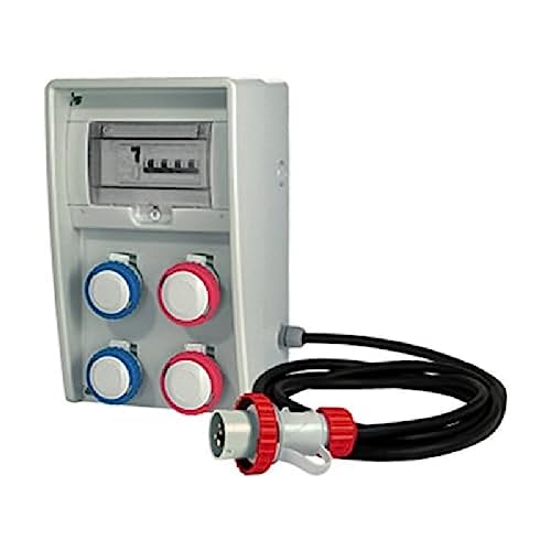 Fanton 22202 Quadro 2 Prese, Stagne 74321, Blu E 2Rosse, Grigio