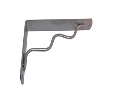 Veca - Reggimensola Linea "Onda" Per Arredo Casa In Zama 12Cm - Colore Alluminio Metallizzato