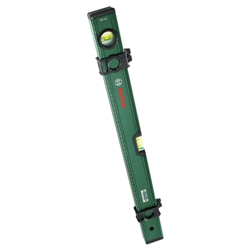 Bosch Niveau A Bulle 60 Cm (2 Curseurs, Fioles Horizontale/Verticales Fluo, Échelle Métrique, Rainure En V)