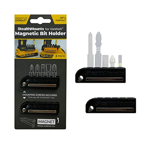 Stealthmounts Supporto Magnetico Per Punte Dewalt Xr E Flexvolt, Organizer Per Punte Da Trapano, Perfetto Per Trapani E Impatti Dewalt Xr E Flexvolt (