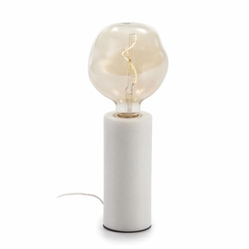 Lampara Sobremesa 8X8X18 Marmol Blanco