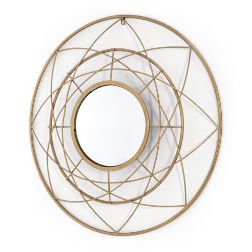 Espejo 78X8X78 Metal Dorado