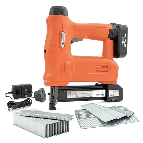 Tacwise 1701 Master Nailer 191 Graffatrice/Chiodatrice A Batteria Da 20 V Con 1000 Punti E 2000 Chiodi